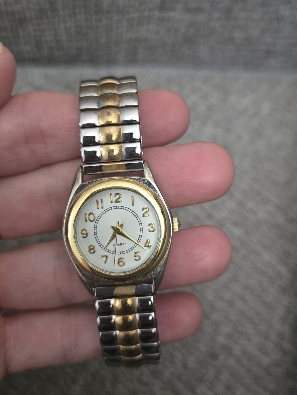 Quartz Gold & Silver Tone Women's Stretch Band Watch